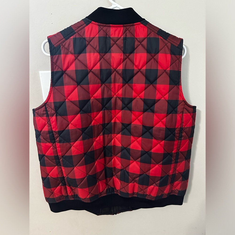 Lauren Ralph Lauren Women's Size 1X Red BlackPlaid Quilted Vest Plus Size - Picture 6 of 7